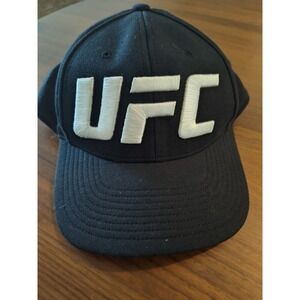 Reebok UFC Hat Mens Black White Embroidered Logo Snapback Baseball Cap OSFM
